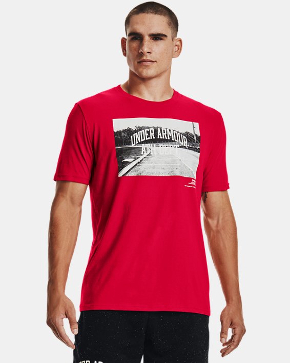 T-shirt à manches courtes UA Athletic Department pour homme, Red, pdpMainDesktop image number 0